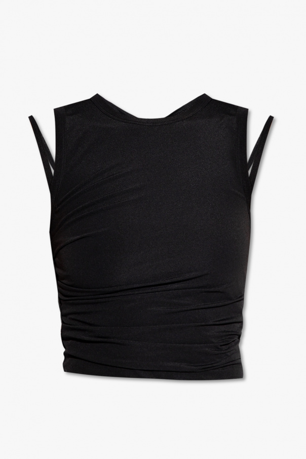 Black Cropped tank top Helmut Lang Vitkac GB